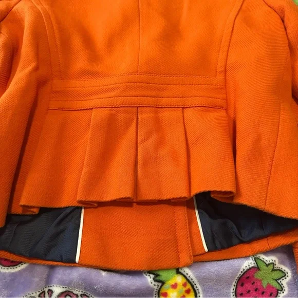 Orange Preppy Banana Republic Large Womens Gold Buttons Autumn Business Casual - Picture 8 of 9